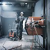 Стенорезная машина Husqvarna WS 220 HF в действии
